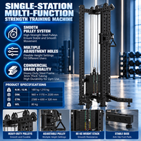 BN Appareil de musculation multifonction à colonne unique avec pile de poids pour lat pulldown, low row, face pull et entraînement complet du corps