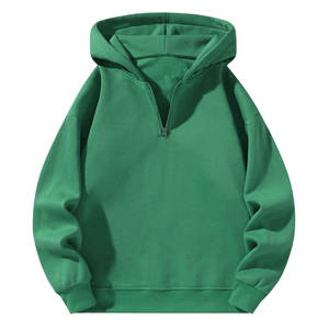 Sudadera con Capucha de Alta Calidad para Hombre, de Invierno, de Algodón y Felpa, con Media Cremallera, Transpirable, Ecológica, Talla Grande, Estilo Urbano, Lisa, Personalizable - Product Image 6