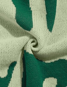 Green Patchwork <b>Button</b> Winter <b>Cardigan</b> Knit Sweater Unisex Oversized Pullover Cozy Aesthetic Streetwear Polyester/Cotton - Product Image 5