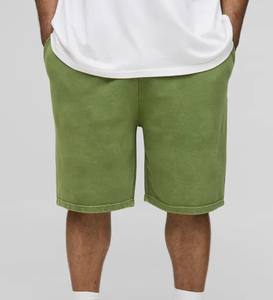 Pantalones cortos de algodón para hombre, pantalones cortos de gimnasio, pantalones casuales para correr, pantalones de cintura elástica, pantalones cortos de Hip Hop para hombre con bolsillos laterales, Color sólido - Product Image 4