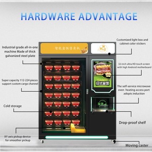 French Fries Pizza Chicken Hot Food Touch Screen Square Wi-Fi Enabled Automatic Vending Machine Card Cash App Payment ODM SDK QR - Product Image 4