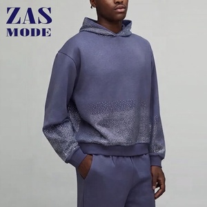 Nuevas Sudaderas con Capucha de Felpa Francesa con Pedrería Térmica Personalizadas para Hombre, Ligeras, para Invierno, Venta al Por Mayor - Product Image 1