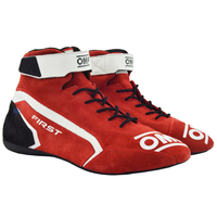 Chaussures de karting professionnelles de style actuel, mi-mollet, respirantes, réglables, imperméables, doublure en cuir véritable, hiver, moto