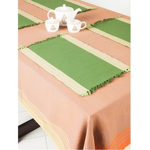 Wholesale Customized Printed <b>Table</b> Placemats Linen GOTS Certified Indian Jacquard Technics Yarn Dyed Waterproof Durable Luxury - Product Image 4