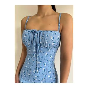 Abito lungo Casual con spacco floreale - Product Image 5