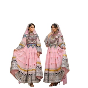 Vestidos de Novia Afganos Vintage Kuchi, Estilo Línea A, Bordados, Manga Larga, Maxi, 100% Poliéster, Último Modelo, Suministro de Fábrica - Product Image 1