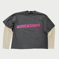 T-shirt pour homme à manches longues, double couche, respirant, anti-rides, séchage rapide, imprimé DTG, 100% coton, de haute qualité, personnalisé