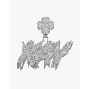 Colgante de Moissanita con Diseño de Alas en Oro de 14K Personalizado KAY, con Corte Brillante Redondo y Claridad VVS, Engaste de Bisel - Joyería Unisex para Regalo - Product Image 1