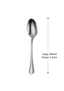 Cuchara para Sopa Mr. Spoon Serie Raya de Acero Inoxidable de 200 mm, Diseño Clásico, Acero Inoxidable 18/0, Mango Monobloque Plateado, Apto para Lavavajillas - Product Image 2