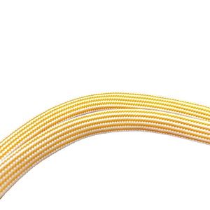 Cordon de serrage plat en polyester 100% élastique de 5mm avec embouts en métal pour vêtements et chaussures haute ténacité écologique - Product Image 2