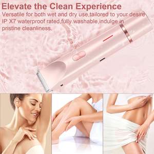 Mini Afeitadora Eléctrica de Doble Cuchilla para Mujer, Resistente al Agua IPX7, con Estación de Carga USB para Cara, Cuerpo, Área Púbica y Depilación Nasal - Product Image 4