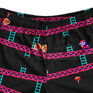 Pantalones cortos de malla para gimnasio de secado rápido estilo callejero de talla grande Fitness verano patrón sólido cintura elástica media impresión Digital transpirable - Product Image 5