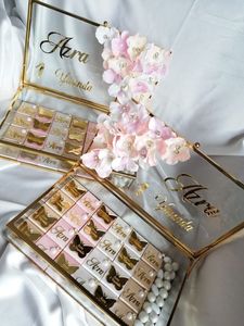 Large Designer Antique Finished Gold Metal <b>Glass</b> Jewelry <b>Box</b> Eco-friendly Customizable Craftsmanship DECO HOME Jewelry - Product Image 3