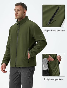 Chaqueta Softshell para Hombre, Forrada de Polar, Ligera, Impermeable, Cortavientos, con Cierre, Abrigo de Invierno para Lluvia, Táctica, para Senderismo - Product Image 5