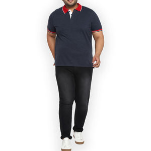 Polo de manga corta de algodón sólido para hombre, Polo ajustado para hombre, moda de otoño, transpirable, de talla grande, servicio OEM - Product Image 6