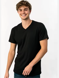 Camiseta de Corte Regular, Tejido Jersey 100% Algodón, Manga Corta, Ecológica, Transpirable, Estilo Urbano, 180gsm - Product Image 1