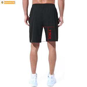 SAMAVIA Men's Cargo Shorts 100% Polyester Quick Dry Breathable <b>Elastic</b> Waist Durable Casual Summer Shorts Stylish Pocket Solid - Product Image 2