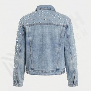 Oferta de Descuento Chaqueta Vaquera para Mujer, Estilo Moderno con Dobladillo Deshilachado, Acabado Lavado, Corte Holgado, Ropa de Calle a la Moda, Abrigo Elegante de Alta Calidad - Product Image 2