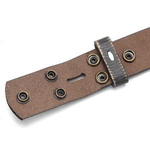 Vintage <b>Belt</b> Without Buckle for Men 100% <b>Genuine</b> <b>Leather</b> <b>Belt</b> for Jeans 3.8 CM Width Cowskin Strap With One Layer <b>Leather</b> - Product Image 3