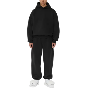 Survêtements pour hommes Sweat à capuche et pantalon Ensemble deux pièces Streetwear à la mode Décontracté Look sportif Ensemble coupe ajustée confortable - Product Image 3