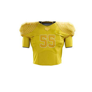 Maillot de football américain respirant de haute qualité à manches courtes avec taille personnalisée 100% polyester à séchage rapide - Product Image 5