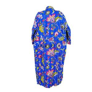 Robe Kantha de style kimono japonais faite à la main, imprimé Suzani multicolore, veste thermique réversible pour l'hiver, ceinture à nouer, vêtements de nuit, utilisation en spa - Product Image 6