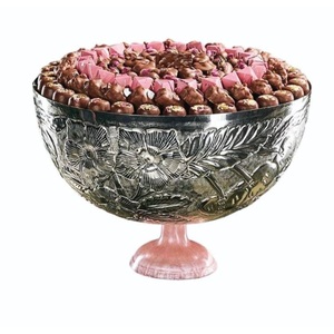 Nouveau bol de service au chocolat au design attrayant en métal vaisselle bol à chocolat Dessert affichage bonbons plateaux de serveur - Product Image 6