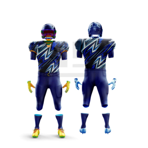 American <b>Football</b> Uniform Digital Print Jersey Pants Set JAMEZ SPORTS Custom Team Name Lightweight Breathable Fabric Short - Product Image 1