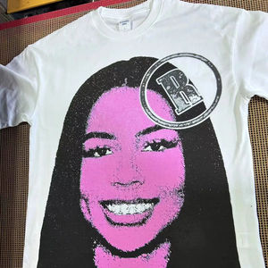 Custom Logo High Quality 100% Cotton V-neck Boxy Style Retro Washed Vintage Men OEM Screen Printed Graphic T-Shirts - Product Image 1