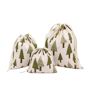 Sac à cordon en toile de coton biologique imprimé de logo personnalisé spacieux et durable avec une durabilité supplémentaire recyclable pour le shopping - Product Image 1