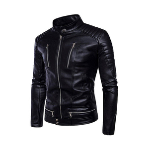 Veste en cuir de style européen de haute qualité pour hommes vestes grande taille personnalisables en cuir véritable - Product Image 2