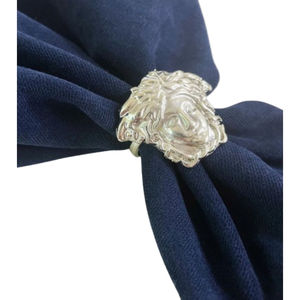 Anneau porte-serviettes de table en métal récemment conçu avec finition plaquée argent brillant forme ronde pour les fêtes - Product Image 6