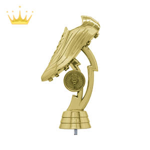 Trofeo de fútbol y fútbol de plástico dorado o plateado de BAGUSS ZADAR, premios de patrón circular duraderos personalizables - Product Image 1