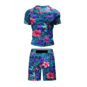 New Arrival Custom Sublimation <b>BJJ</b> <b>Rash</b> <b>Guard</b> Printed Spandex Fabric Fight Training Wear In Unique Style And Best Quality - Product Image 1