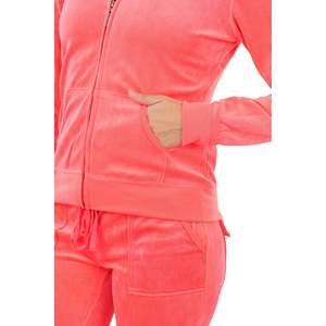 Conjunto Deportivo de Dos Piezas para Mujer, Sudadera con Capucha y Cremallera, Pantalones de Terciopelo, Estilo Casual y Deportivo - Product Image 6