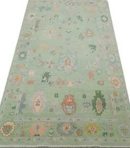 Tapis à motif abstrait brodé en soie de bambou en laine nouée à la main de haute qualité pour le hall du salon ou la zone de prière dans toutes les tailles - Product Image 1