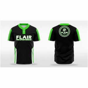 Maillots de baseball et de softball personnalisables, respirants, col en V, grandes tailles, design imprimé par transfert thermique, 100% polyester, anti-UV, séchage rapide - Product Image 5