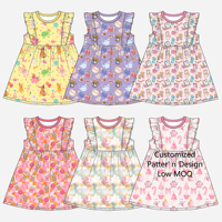 Combinaison à manches volantées pour filles, ensembles de vêtements pour enfants, pyjamas en bambou, produits pour bébés en bambou doux, robe décontractée pour enfants