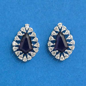 Últimos pendientes colgantes de moda de calidad de exportación en línea CZ Tops con chapado en rodio - Product Image 5