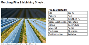 Film de paillage agricole pour la protection des cultures, la rétention de l'humidité du sol et l'amélioration du rendement agricole - Product Image 2