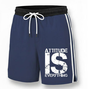 Shorts pour hommes style streetwear, coupe décontractée moderne, tissu doux et respirant, parfait pour la mode décontractée estivale et le confort - Product Image 1