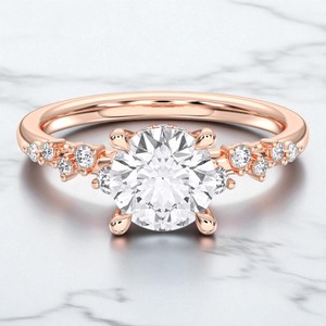 1.75 Carat E-F/VVS VS Moissanite Round Cut Solitaire Engagement <b>Ring</b> Prong <b>Set</b> in <b>Silver</b> for Women - Product Image 5
