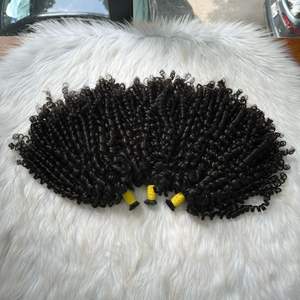 วิกผมลอนคลื่นลึกแบบลอนลอนใหญ่สีดำธรรมชาติบริสุทธิ์ลอนสำหรับต่อคนเวียดนาม - Product Image 6