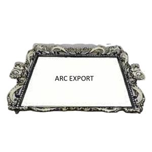 Plateau de serveur de nourriture de concepteur classique avec le plateau élégant de service de restauration rapide de conception de miroir pour la restauration d'équipement de restaurant d'hôtel - Product Image 1