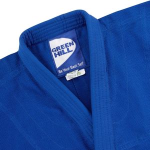 Kimono de Judo Personnalisable Green Hill Bleu avec Logo Brodé, Technique Lavée, Vêtement de Sport pour le Karaté et les Arts Martiaux - Product Image 2