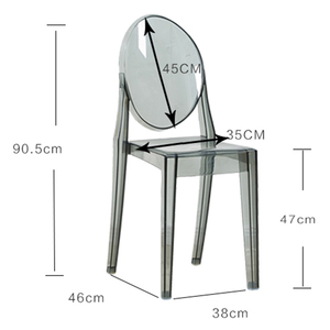 Silla de Plástico Transparente GCF112 de Alta Calidad, Diseño Suave y Lujoso, Apilable, para Restaurante o Villa, Material PP - Product Image 3