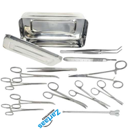 Kit de cirugía menor básico de acero inoxidable de alta calidad, juego de instrumentos quirúrgicos de 13 piezas, fabricante