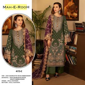 Shalwar Kameez Dupatta personnalisé pour femmes avec manches longues brodées Derniers vêtements de fête indiens pakistanais en vente maintenant! - Product Image 5