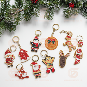 Llavero de Goma con Impresión UV 3D de Dibujos Animados de Papá Noel, Árbol de Navidad y Muñeco de Nieve, Colgante de Muñeca, Marca JINGYI, Hecho en China - Product Image 2