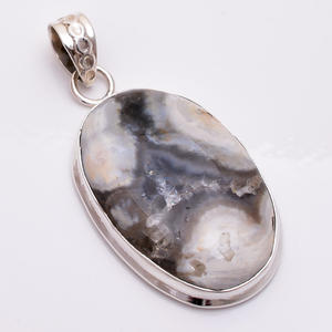 จี้พลอยสีเงินสเตอร์ลิง925แข็งอัญมณีอัญมณีอัญมณีสีเลือดธรรมชาติเครื่องประดับอัญมณีสีเงิน925โบราณ - Product Image 5